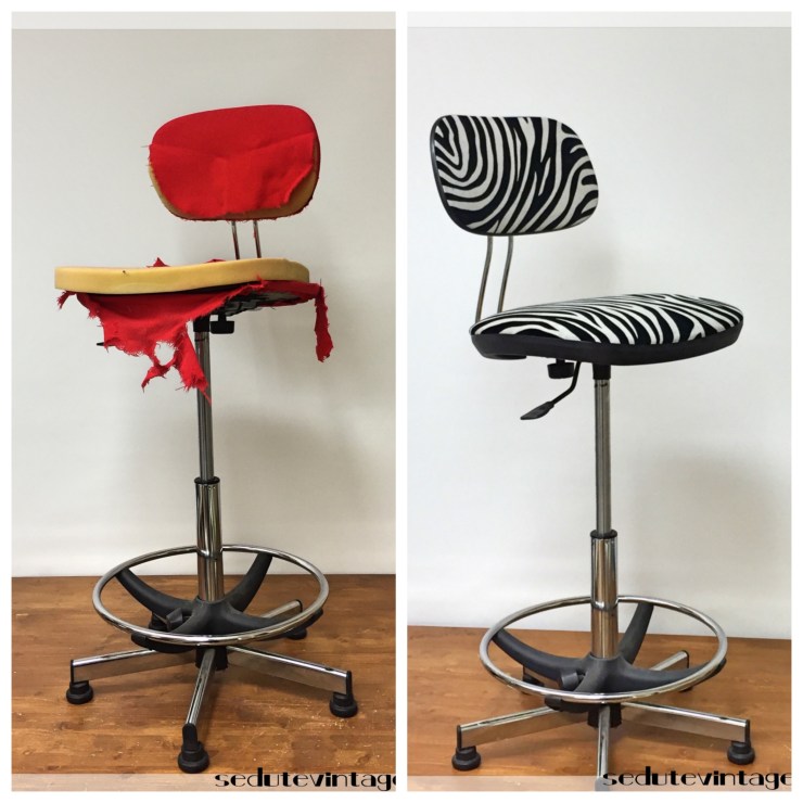 Sedia da ufficio zebrata - Office chair with zebra pattern fabric