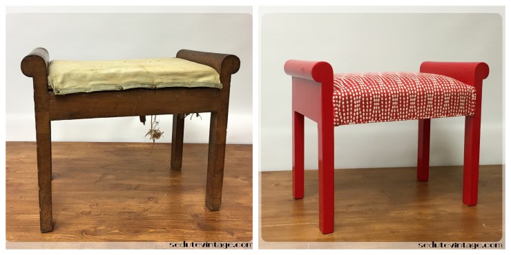 Panchetta tutto rosso - Red lacquered bench