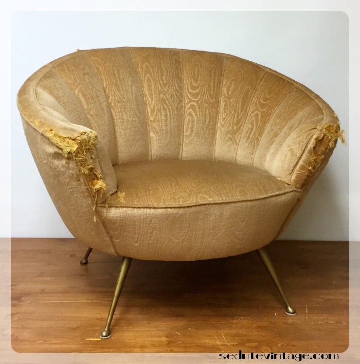 anni 40: due poltrone e divanetto - 1940s set of 2 armchairs and sofa